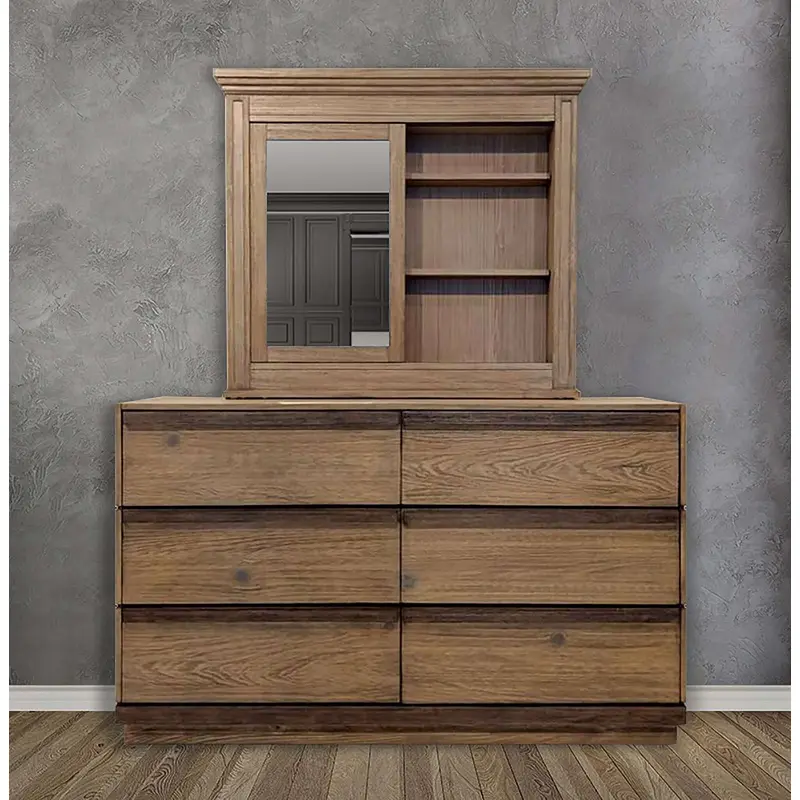 Coimbra Cabinet Mirror In Rustic Natural Tone