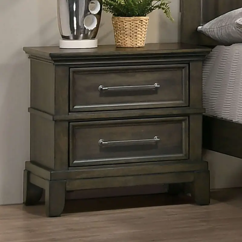 Houston Night Stand In Gray