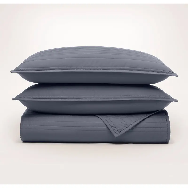 Signature Stripe Quilt Set - Mineral