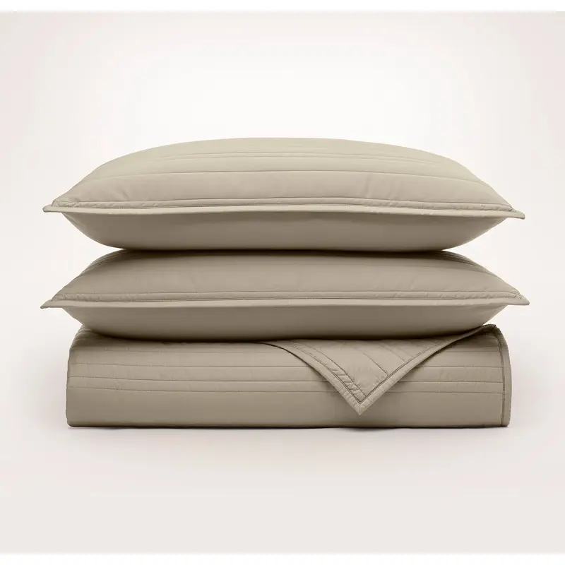 Signature Stripe Quilt Set - Oak