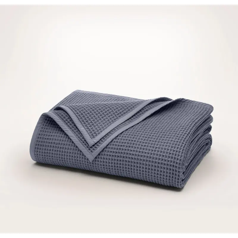 Waffle Bed Blanket - Mineral