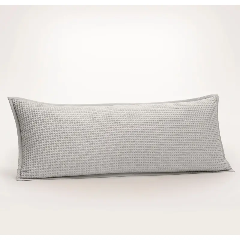 Waffle Pillow Cover - Pewter
