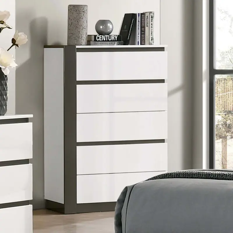Birsfelden Chest In White and Gray