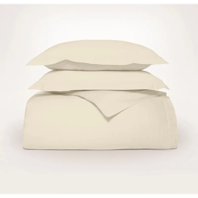Signature Hemmed Duvet Set - Natural