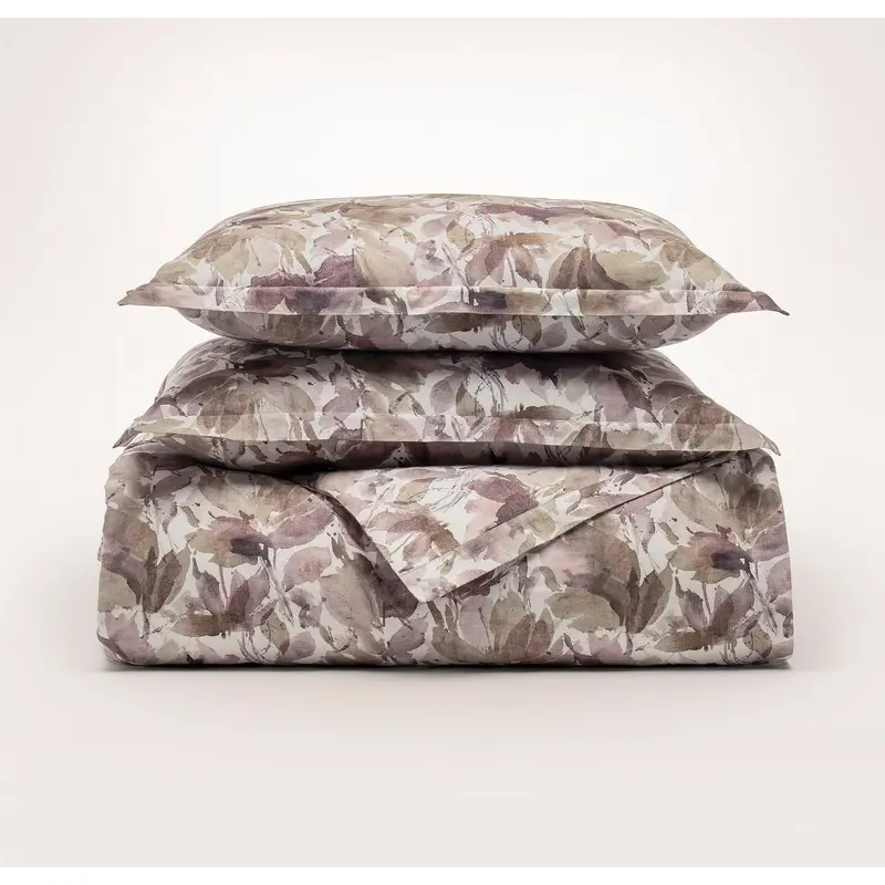 Signature Hemmed Duvet Set - Plum Dahlia