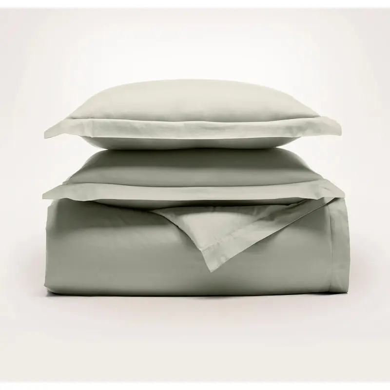 Signature Hemmed Duvet Set - Sageleaf