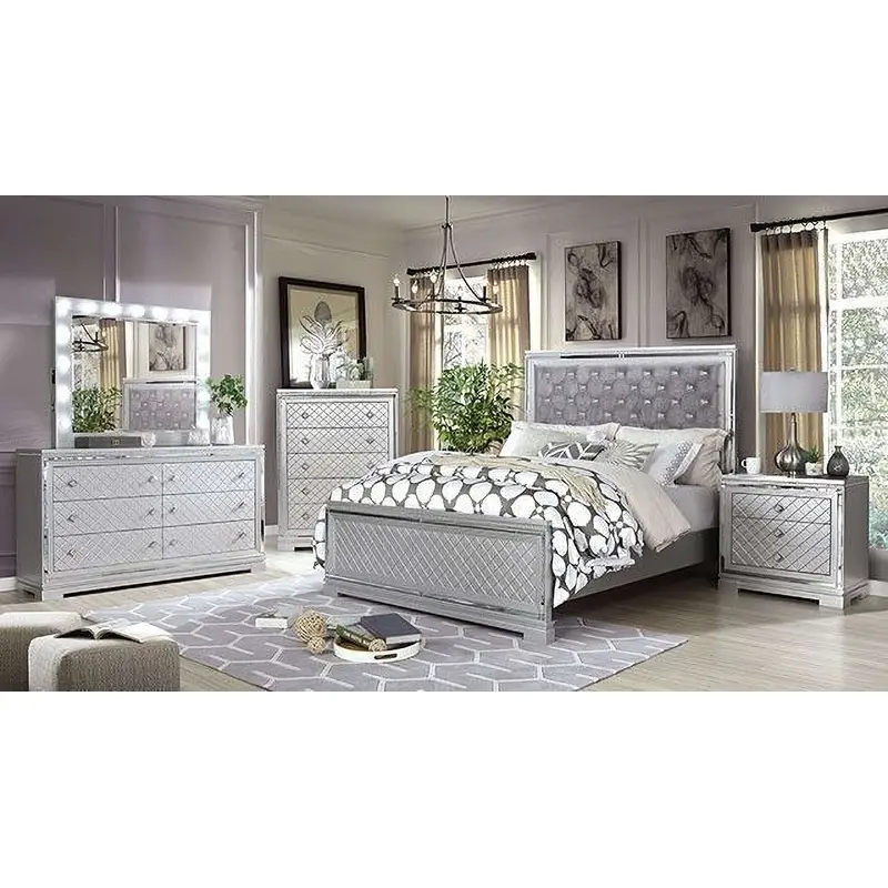 Belleterre Silver Panel Bedroom Set