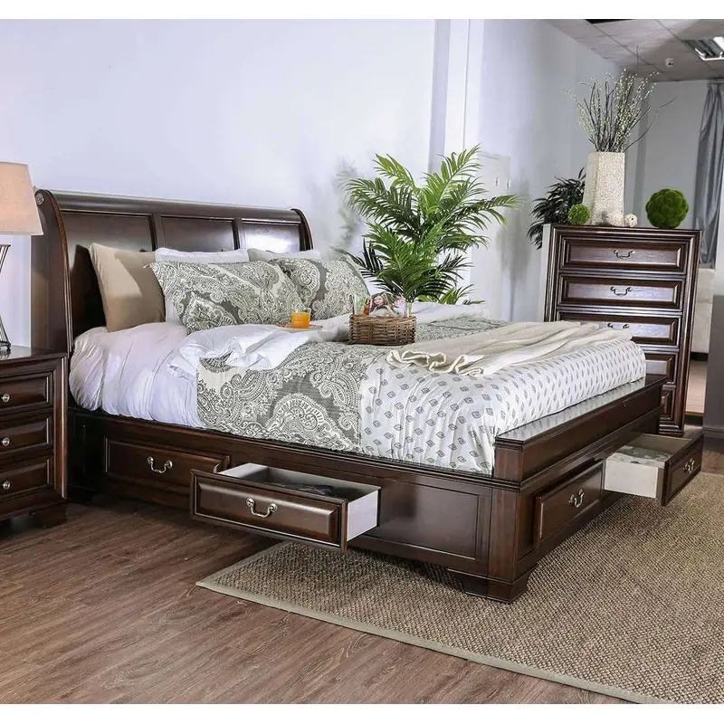 Furniture of America Brandt Brown Cherry Cal King Bed