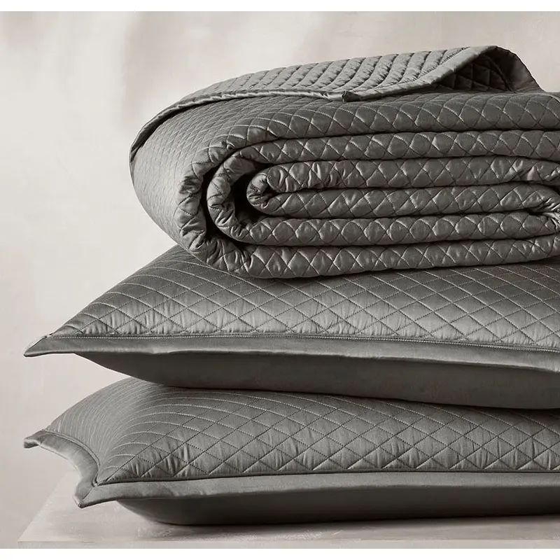 Reserve Lattice Quilt Set - Stone