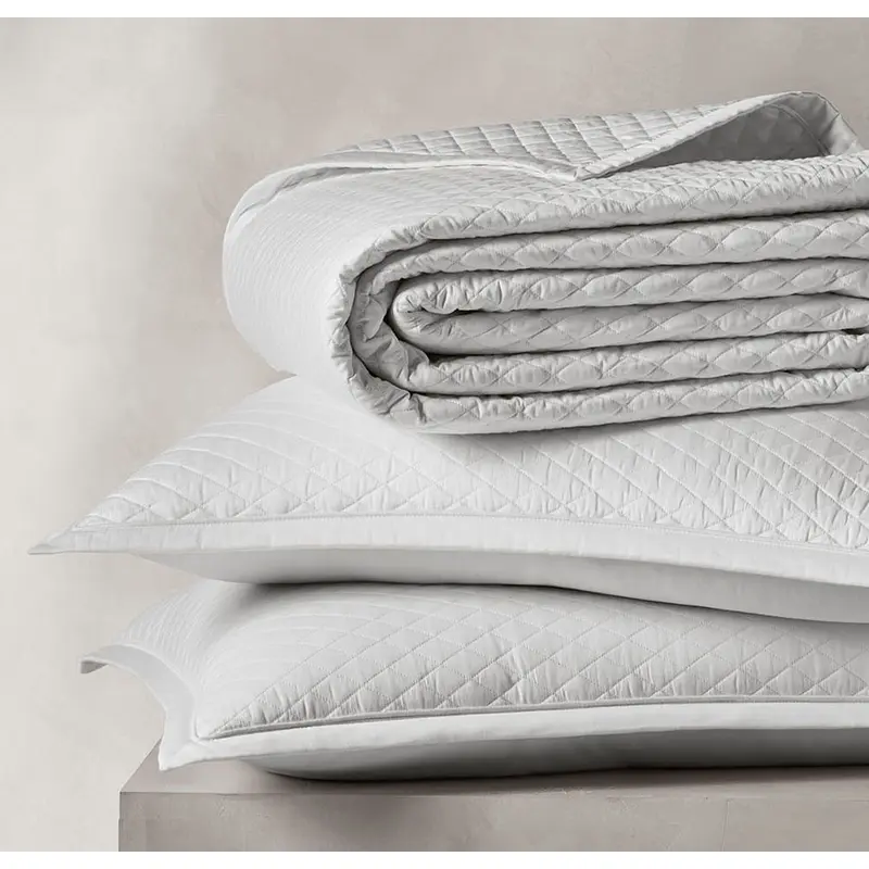 Reserve Lattice Quilt Set - White