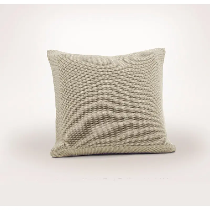 Ribbed Knit Pillow Cover (20x20) - Heathered Oatmeal