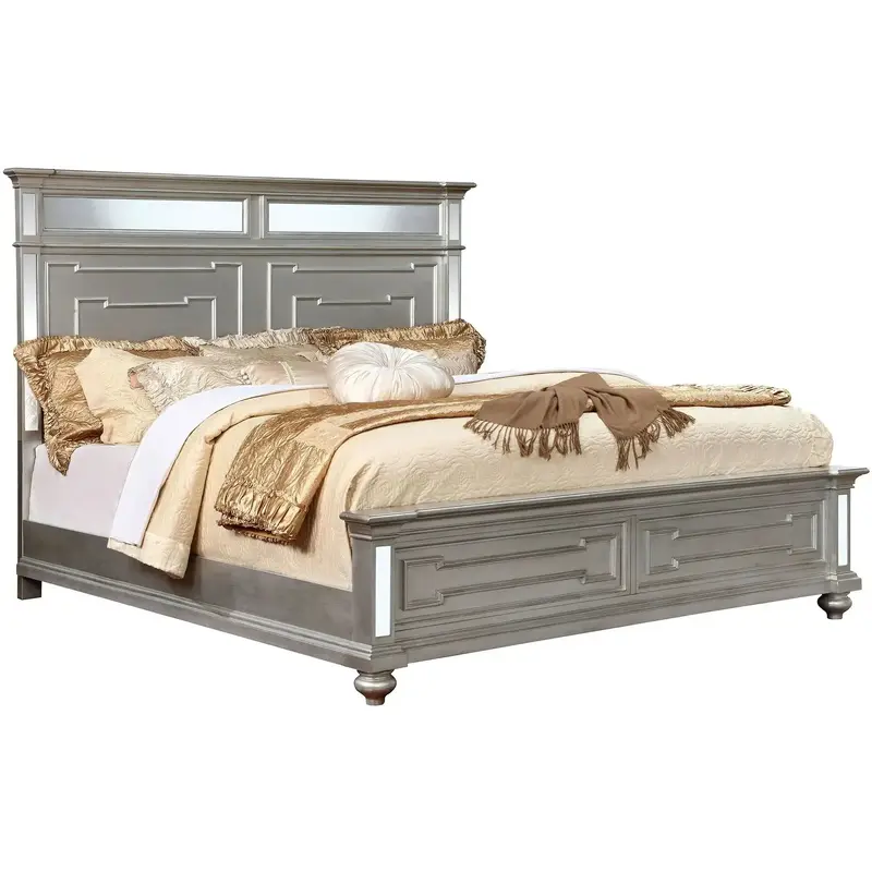 Salamanca Silver Cal. King Panel Bed