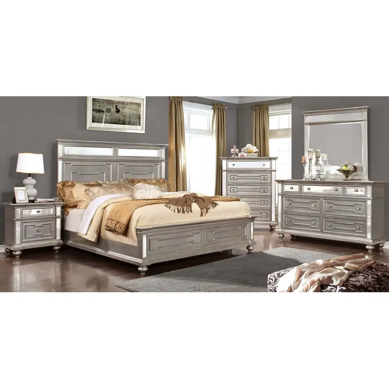 Salamanca Silver Panel Bedroom Set