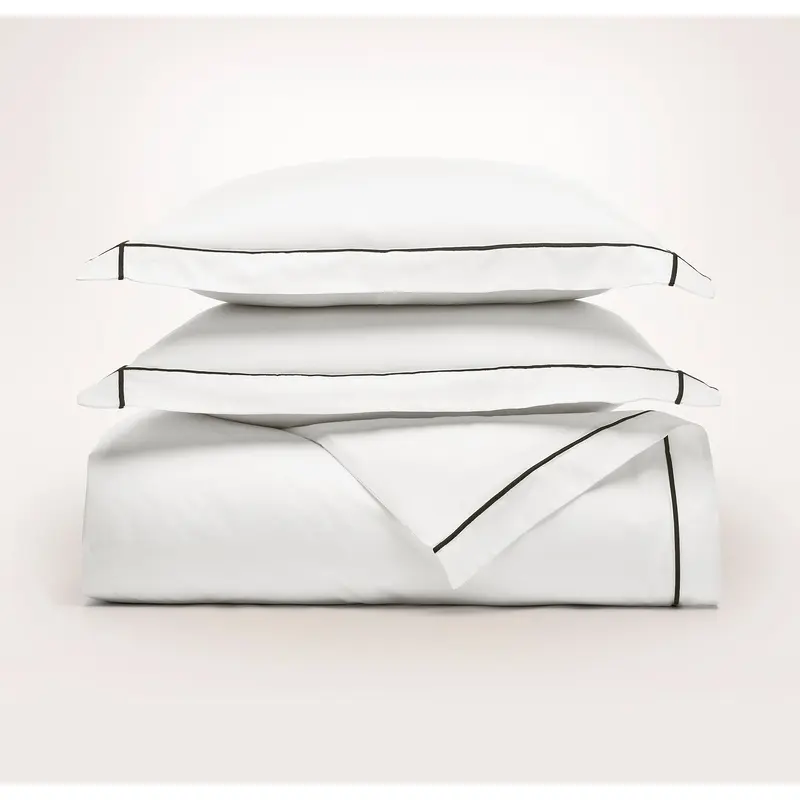 Signature Embellished Duvet Set - White/Night Embroidered