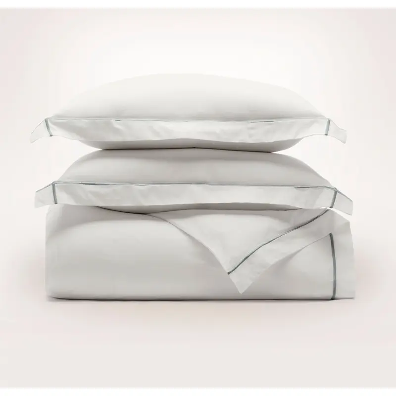 Signature Embellished Duvet Set - White/Shore Embroidered