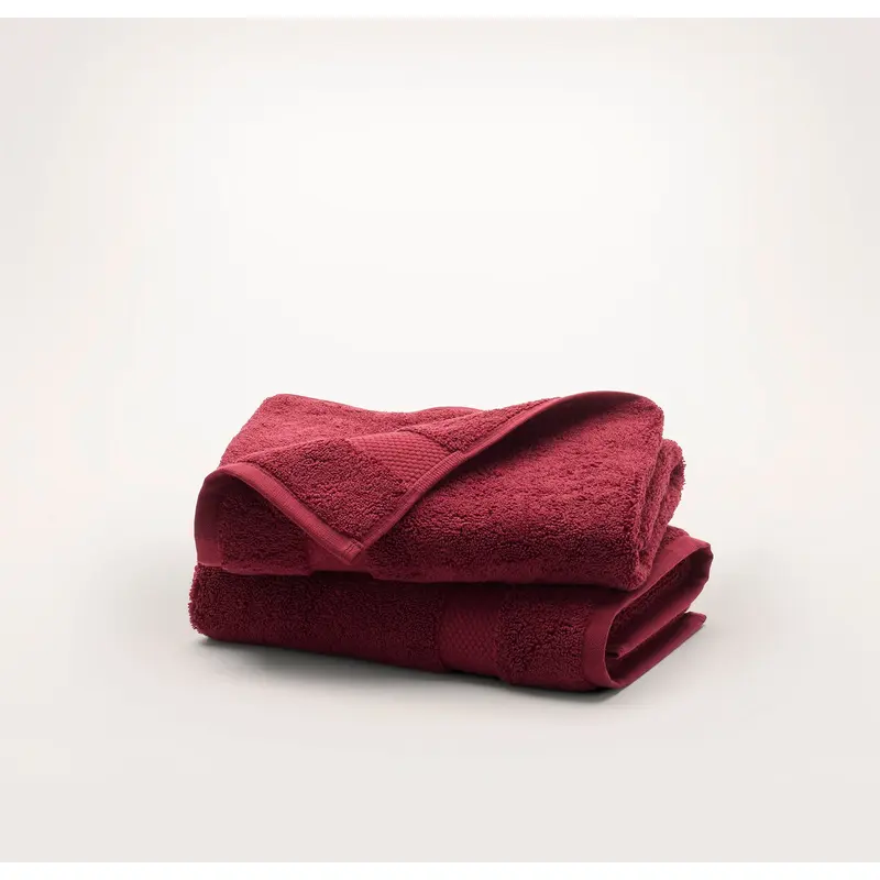 Plush Hand Towels (Pair) - Cranberry