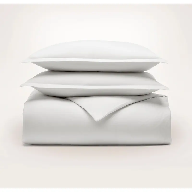 Flannel Duvet Set - White