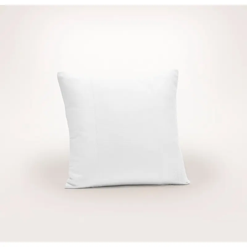 Linen Velvet Paneled Pillow Cover (20x20) - White