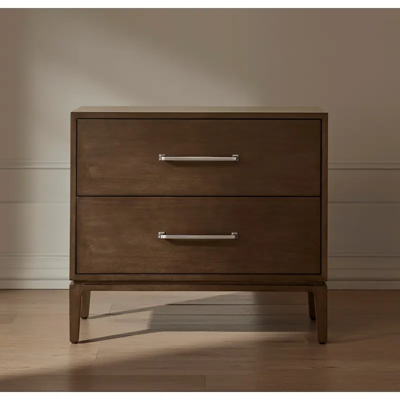 2-Drawer Wood Nightstand - Espresso