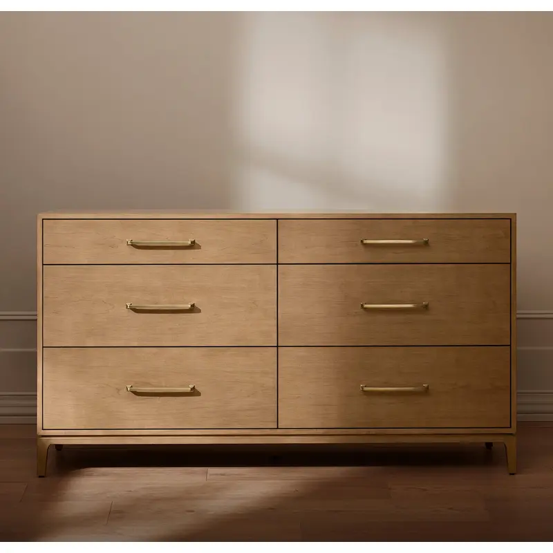 6-Drawer Wood Dresser - Bluff