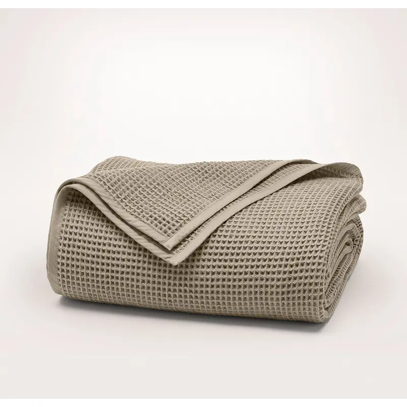 Holiday Waffle Bed Blanket - Oak