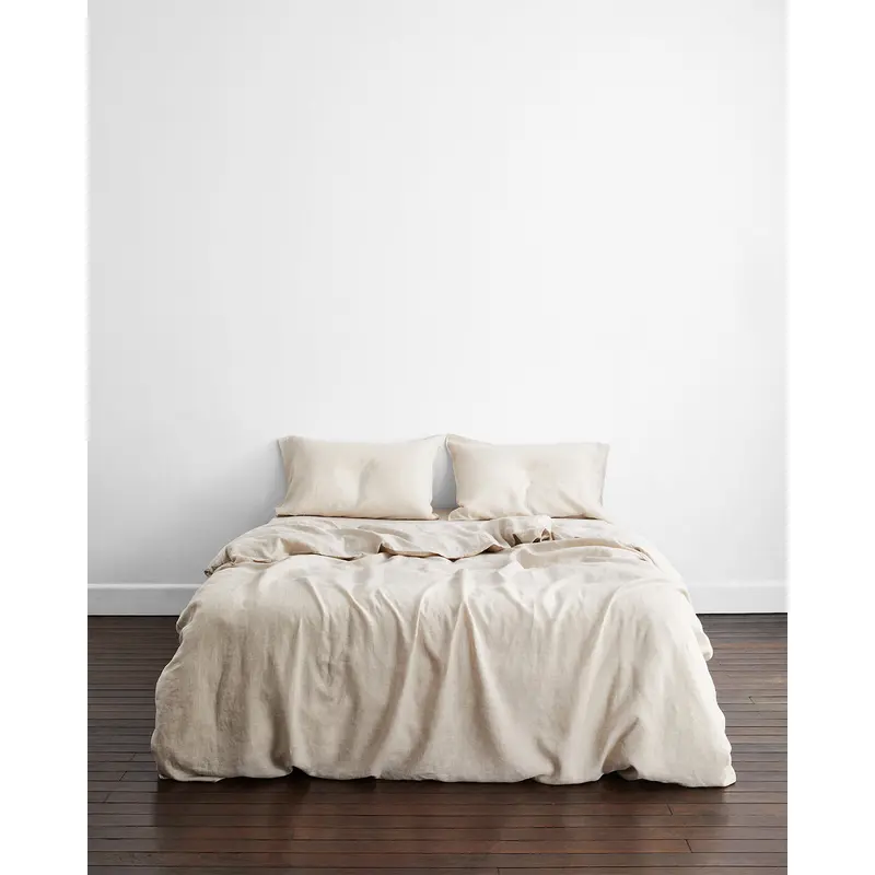 Oatmeal 100% French Flax Linen Bedding Set