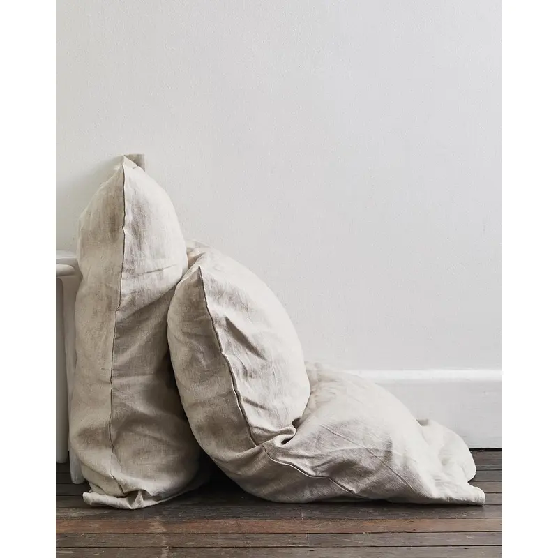Oatmeal 100% French Flax Linen Pillowcases (Set of Two)