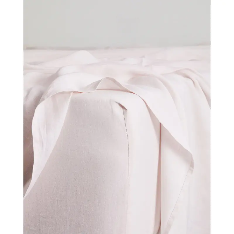 Rosewater 100% French Flax Linen Fitted Sheet