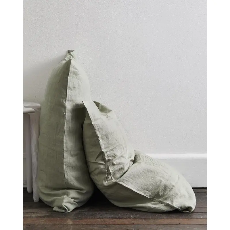 Sage 100% French Flax Linen Pillowcases (Set of Two)