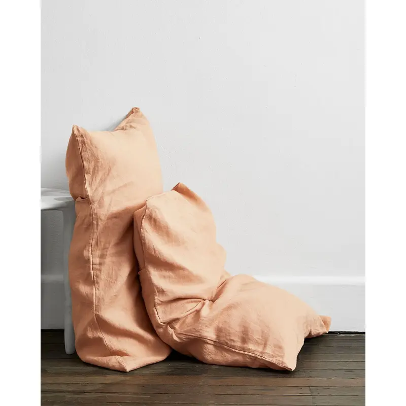 Terracotta 100% French Flax Linen Pillowcases (Set of Two)