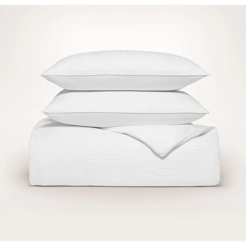 Waffle Duvet Set - White