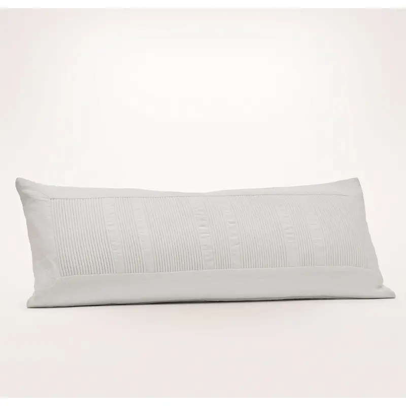 Fluted Pillow Cover (Lumbar) - White