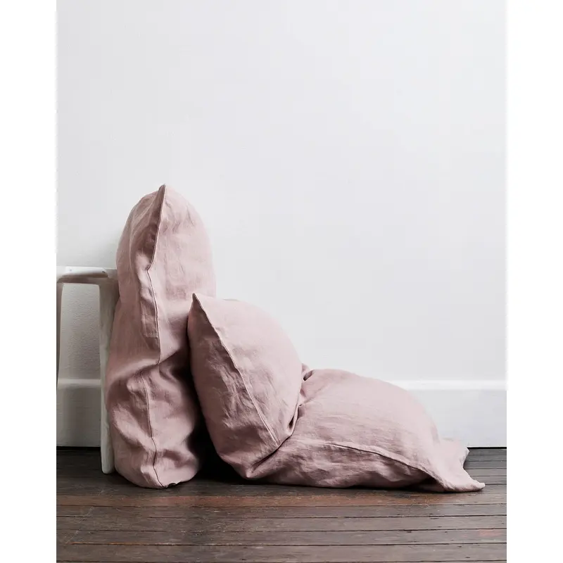 Lavender 100% French Flax Linen Pillowcases (Set of Two)