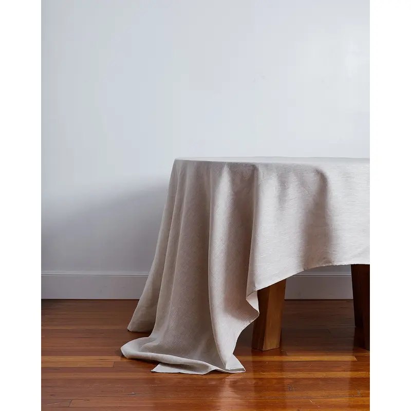 Oatmeal 100% French Flax Linen Tablecloth