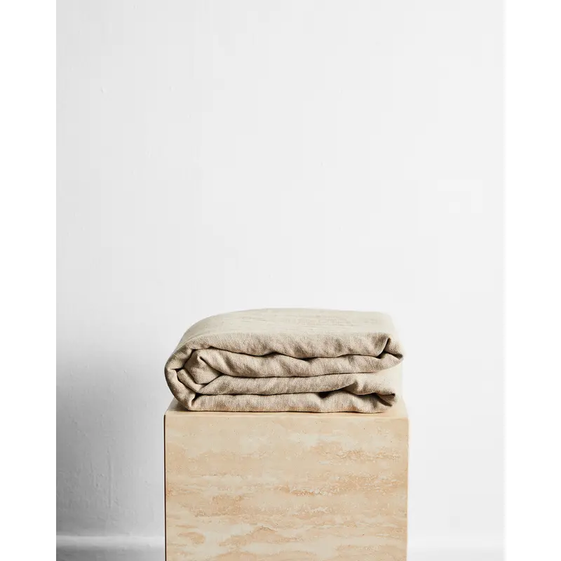 Oatmeal 100% French Flax Linen Throw