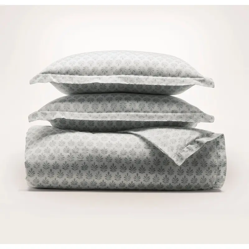 Percale Hemmed Duvet Set - Shore Dot Blossom
