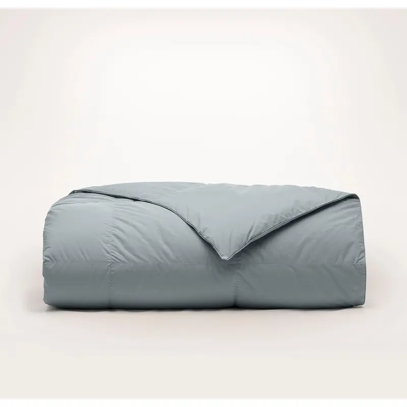 Percale Quilted Down Comforter - Bluestone