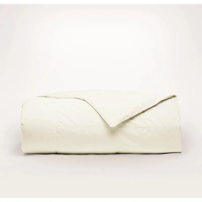 Percale Quilted Down Comforter - Cream