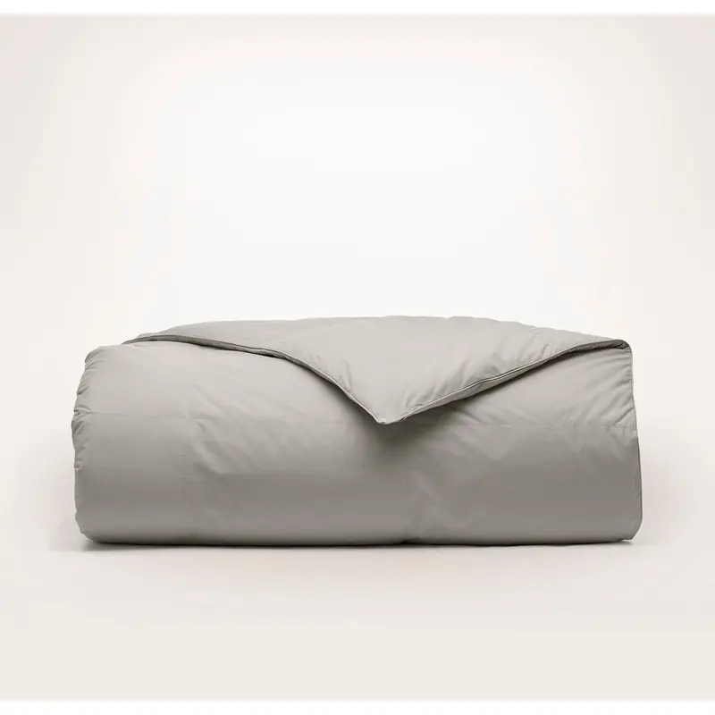 Percale Quilted Down Comforter - Pewter