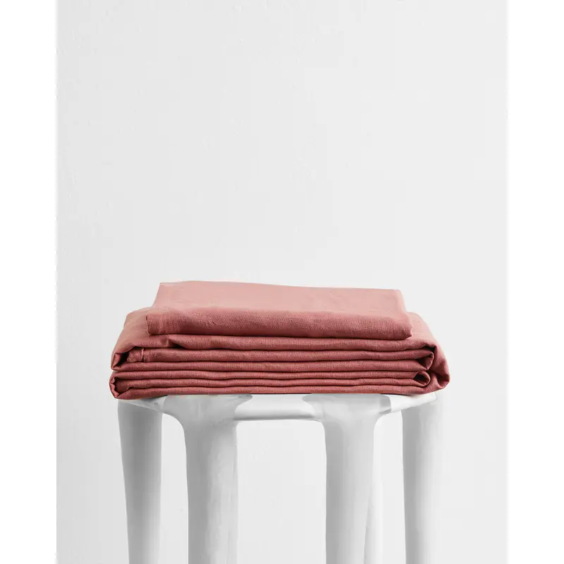 Pink Clay 100% French Flax Linen Sheet Set