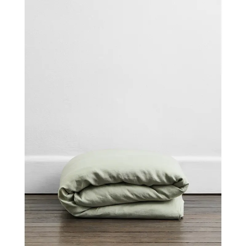 Sage 100% French Flax Linen Duvet Cover