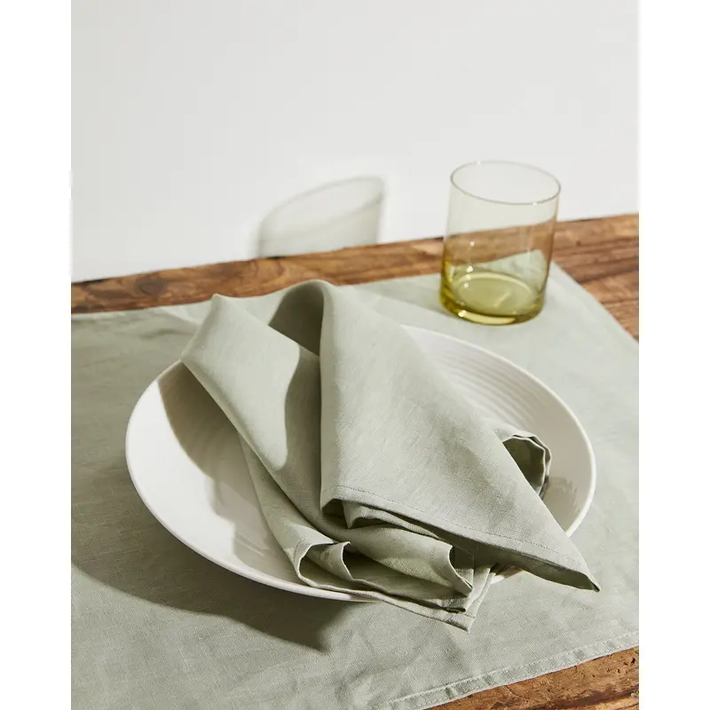 Sage 100% French Flax Linen Napkins (Set of Four)