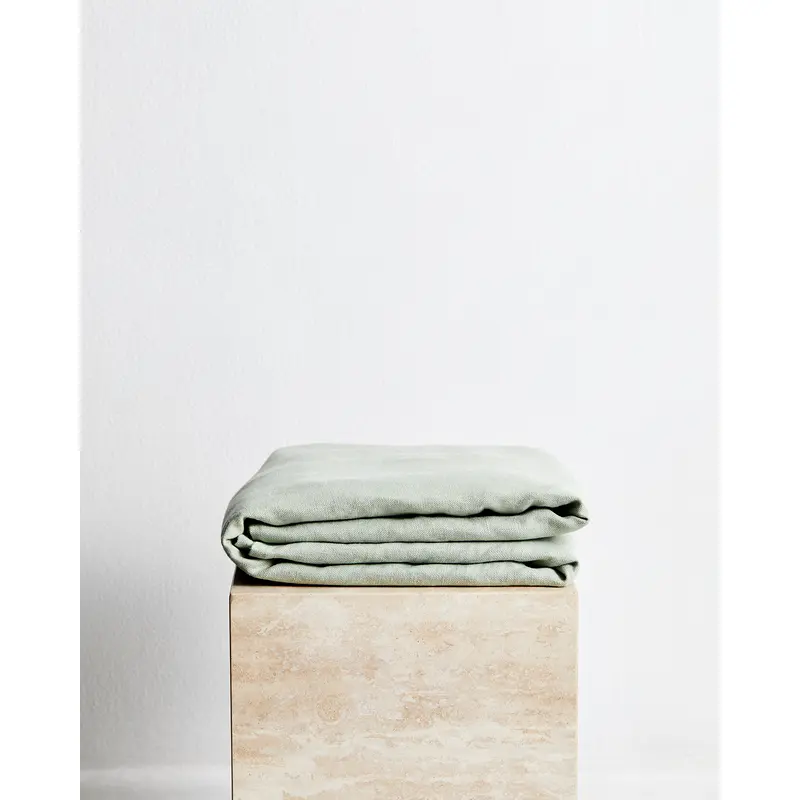 Sage 100% French Flax Linen Throw
