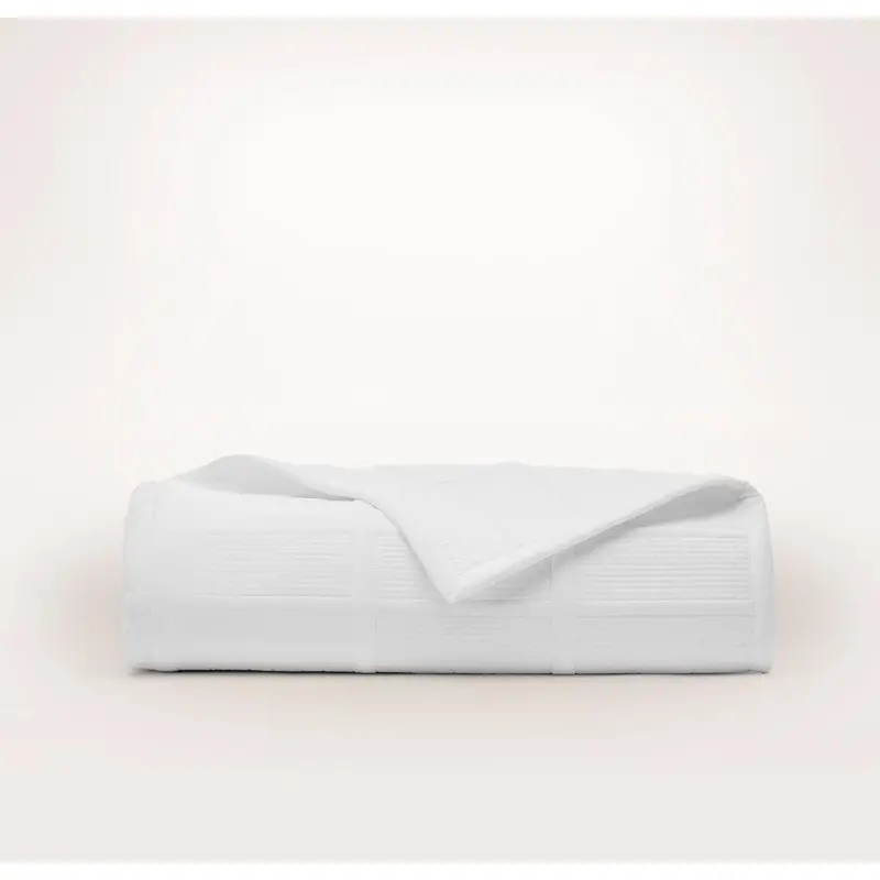 Signature Modern Grid Quilt - White