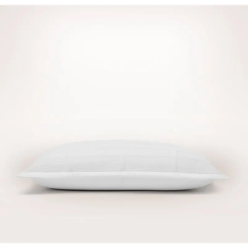 Signature Modern Grid Quilted Sham - White