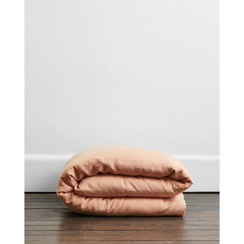 Terracotta 100% French Flax Linen Duvet Cover