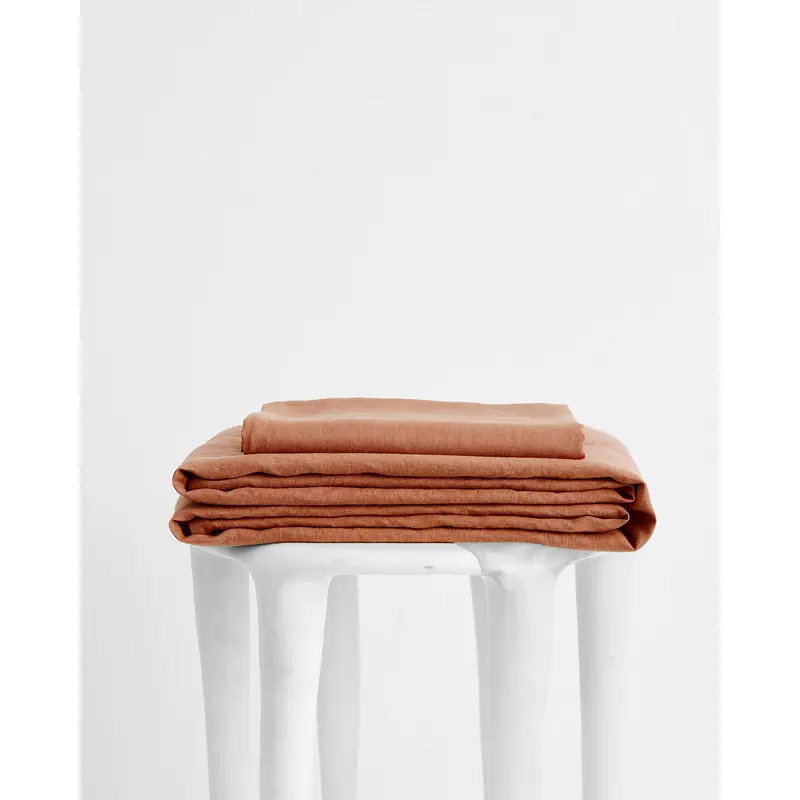 Hazelnut 100% French Flax Linen Sheet Set