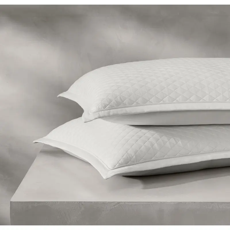 Reserve Lattice Quilted Sham - White