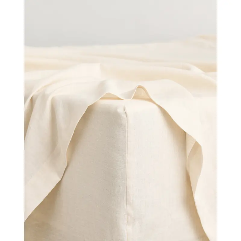 Crme 100% French Flax Linen Fitted Sheet