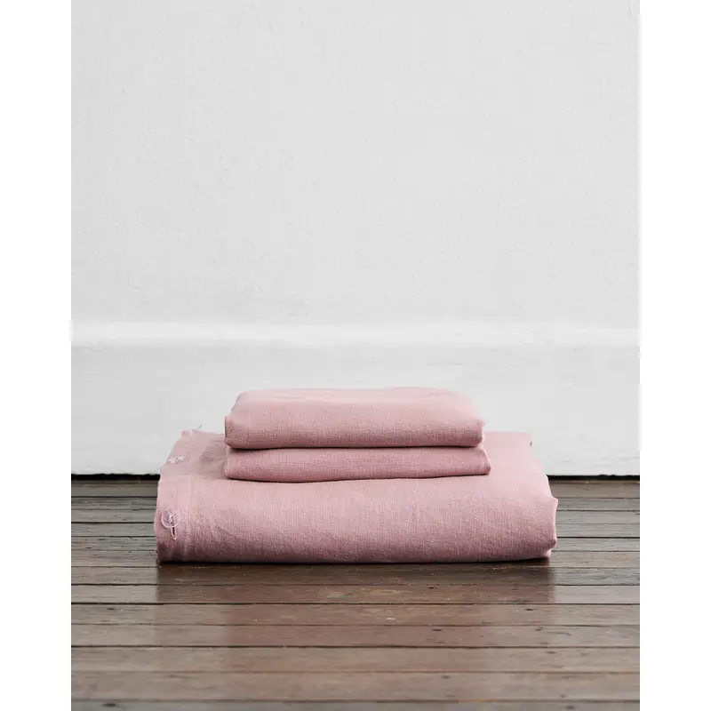 Lavender 100% French Flax Linen Duvet Cover Set